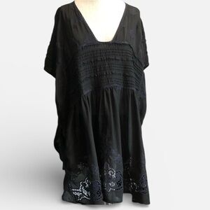 Johnny Was Black Lace Boho Top